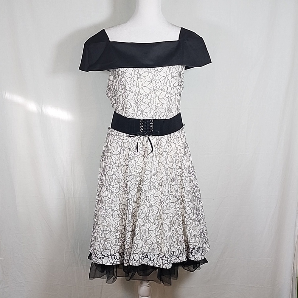 Knit workshop formal dress A line cut